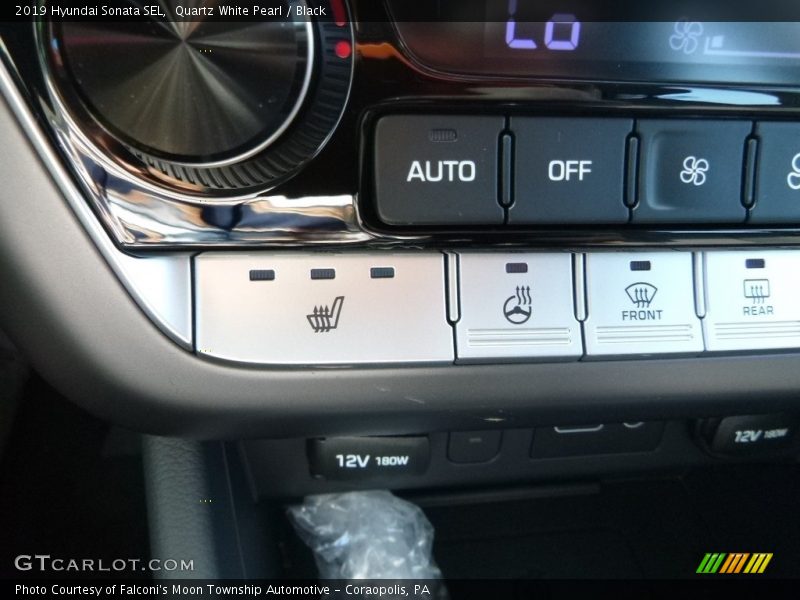 Quartz White Pearl / Black 2019 Hyundai Sonata SEL