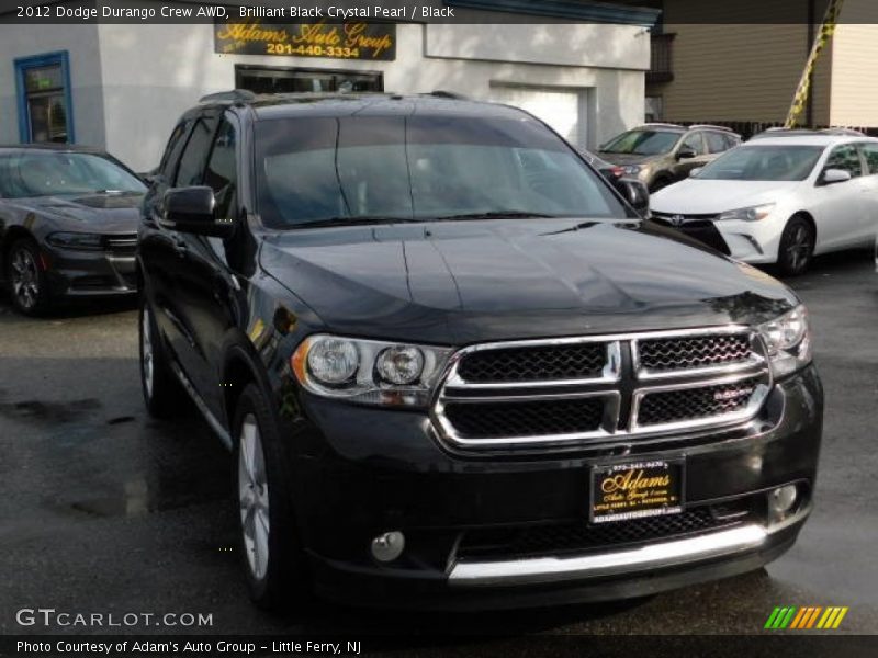 Brilliant Black Crystal Pearl / Black 2012 Dodge Durango Crew AWD