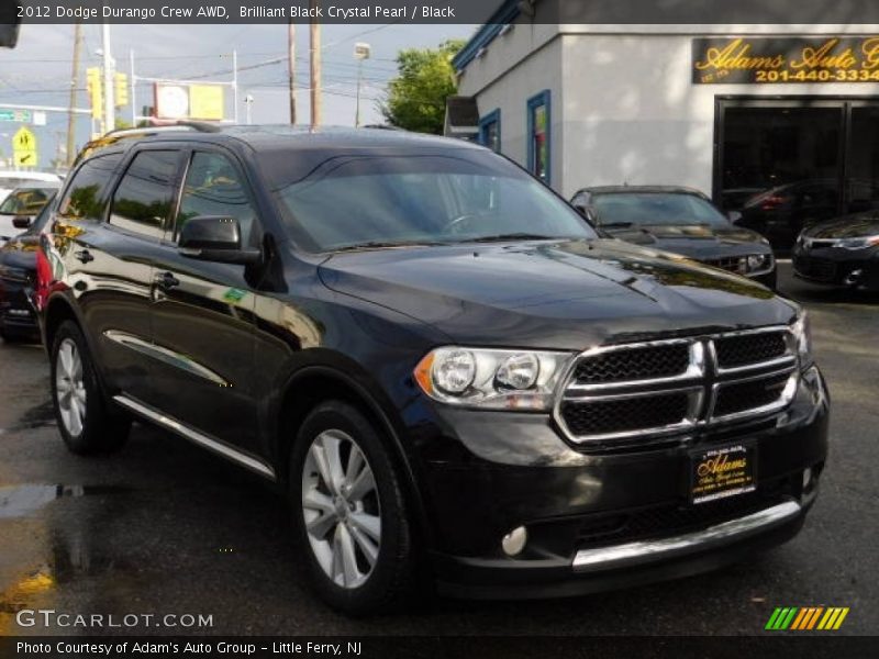 Brilliant Black Crystal Pearl / Black 2012 Dodge Durango Crew AWD