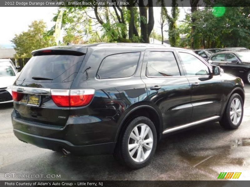 Brilliant Black Crystal Pearl / Black 2012 Dodge Durango Crew AWD