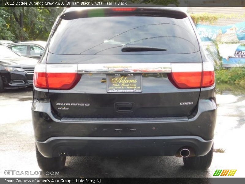 Brilliant Black Crystal Pearl / Black 2012 Dodge Durango Crew AWD