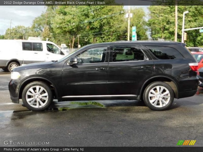 Brilliant Black Crystal Pearl / Black 2012 Dodge Durango Crew AWD