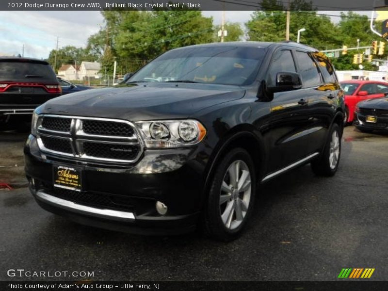 Brilliant Black Crystal Pearl / Black 2012 Dodge Durango Crew AWD