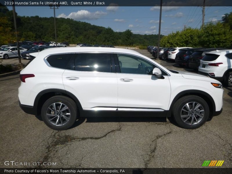 Quartz White / Black 2019 Hyundai Santa Fe Ultimate AWD
