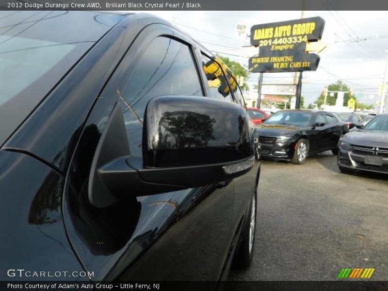 Brilliant Black Crystal Pearl / Black 2012 Dodge Durango Crew AWD