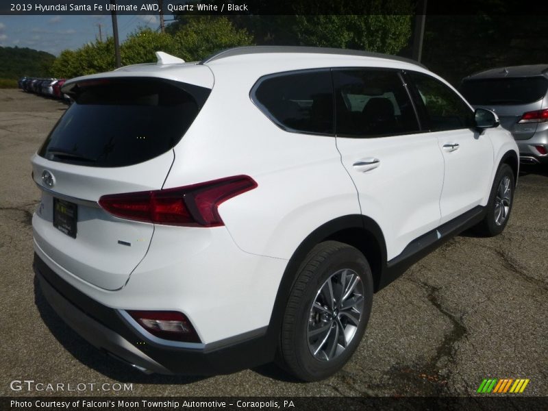 Quartz White / Black 2019 Hyundai Santa Fe Ultimate AWD