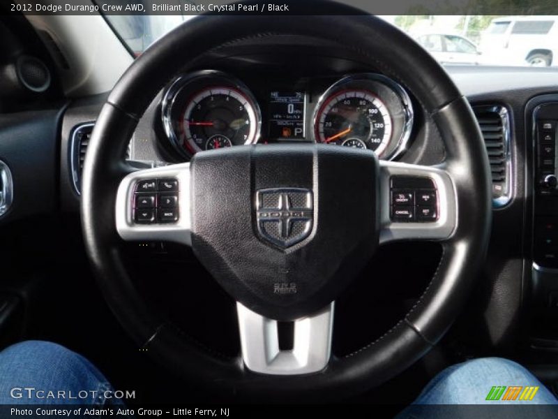 Brilliant Black Crystal Pearl / Black 2012 Dodge Durango Crew AWD