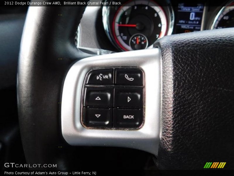 Brilliant Black Crystal Pearl / Black 2012 Dodge Durango Crew AWD