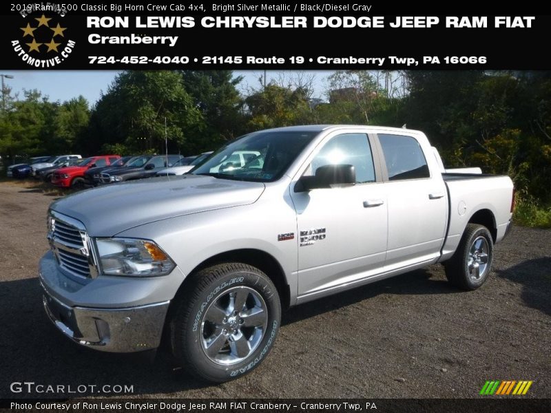 Bright Silver Metallic / Black/Diesel Gray 2019 Ram 1500 Classic Big Horn Crew Cab 4x4