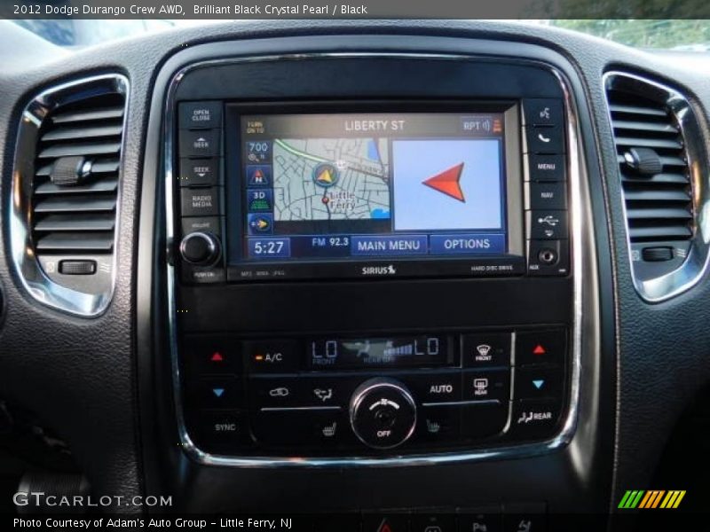 Brilliant Black Crystal Pearl / Black 2012 Dodge Durango Crew AWD