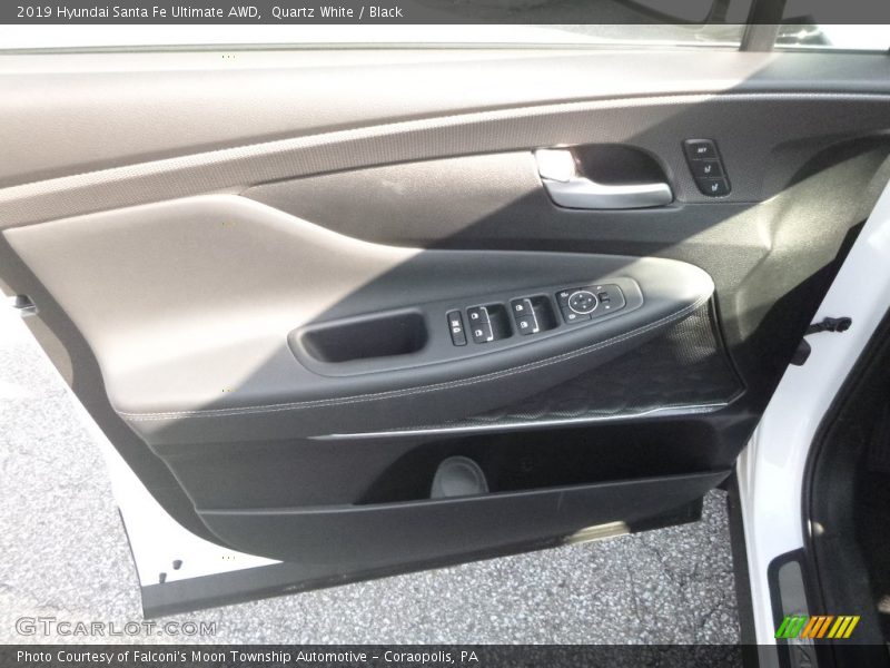 Quartz White / Black 2019 Hyundai Santa Fe Ultimate AWD