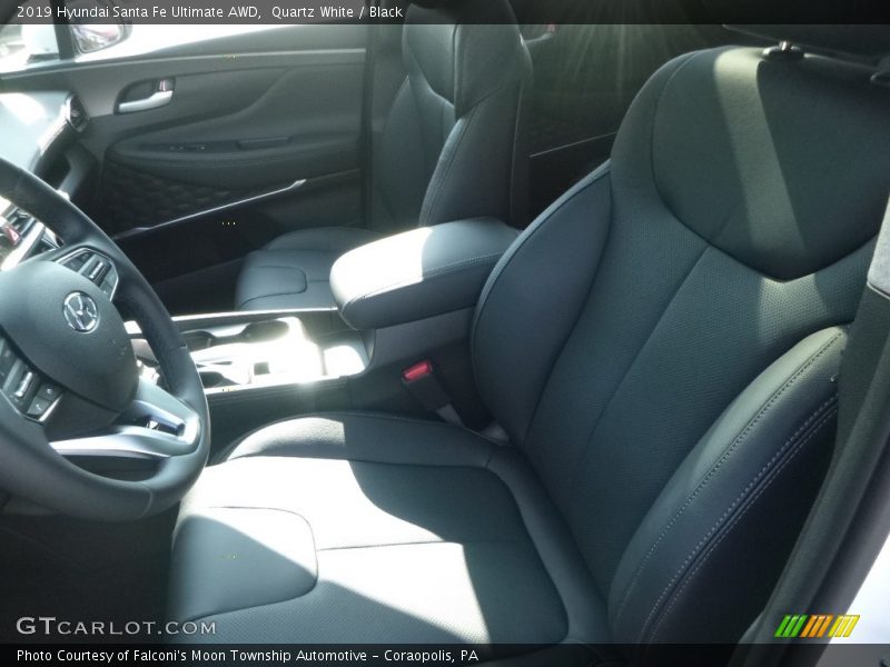 Quartz White / Black 2019 Hyundai Santa Fe Ultimate AWD