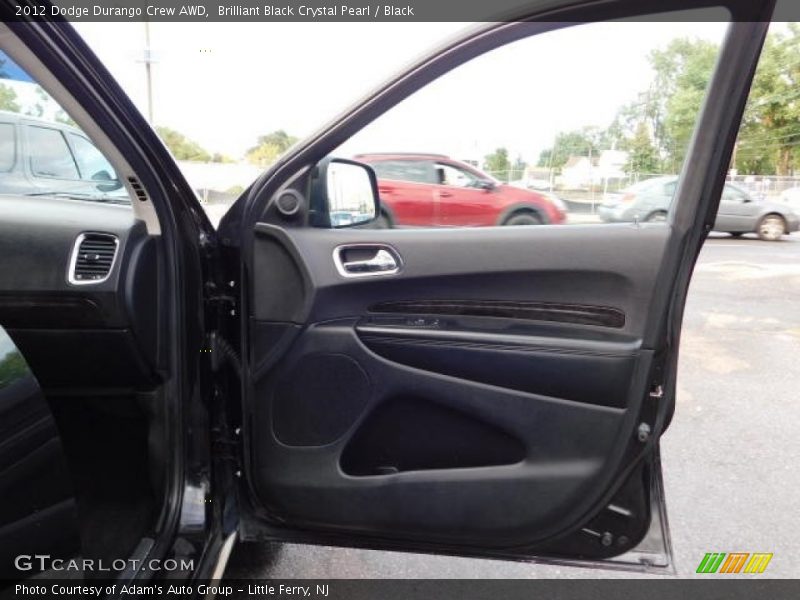 Brilliant Black Crystal Pearl / Black 2012 Dodge Durango Crew AWD