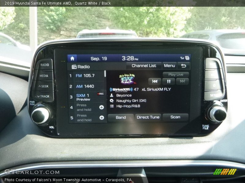 Quartz White / Black 2019 Hyundai Santa Fe Ultimate AWD