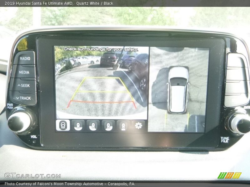 Quartz White / Black 2019 Hyundai Santa Fe Ultimate AWD