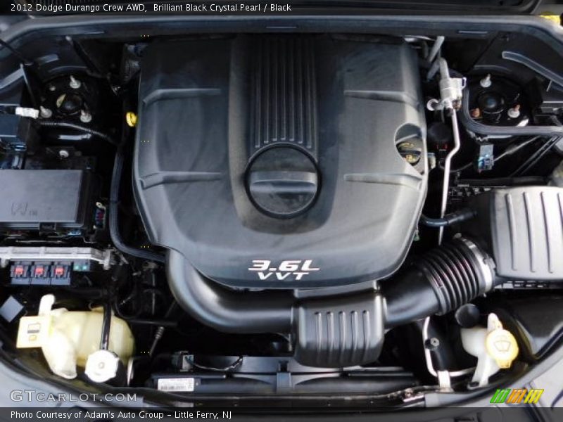 Brilliant Black Crystal Pearl / Black 2012 Dodge Durango Crew AWD