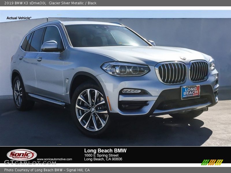 Glacier Silver Metallic / Black 2019 BMW X3 sDrive30i