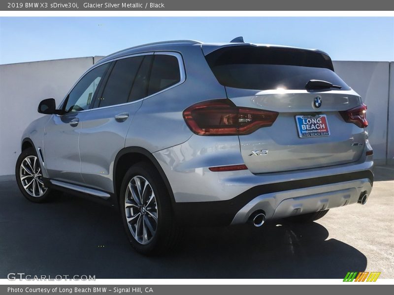 Glacier Silver Metallic / Black 2019 BMW X3 sDrive30i