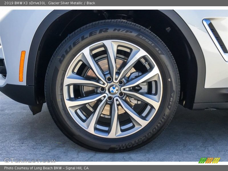 Glacier Silver Metallic / Black 2019 BMW X3 sDrive30i