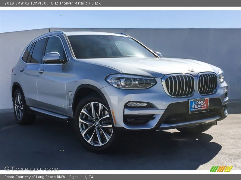 Glacier Silver Metallic / Black 2019 BMW X3 sDrive30i