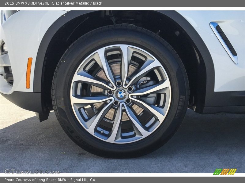 Glacier Silver Metallic / Black 2019 BMW X3 sDrive30i