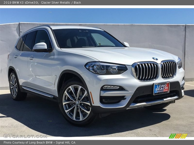 Glacier Silver Metallic / Black 2019 BMW X3 sDrive30i