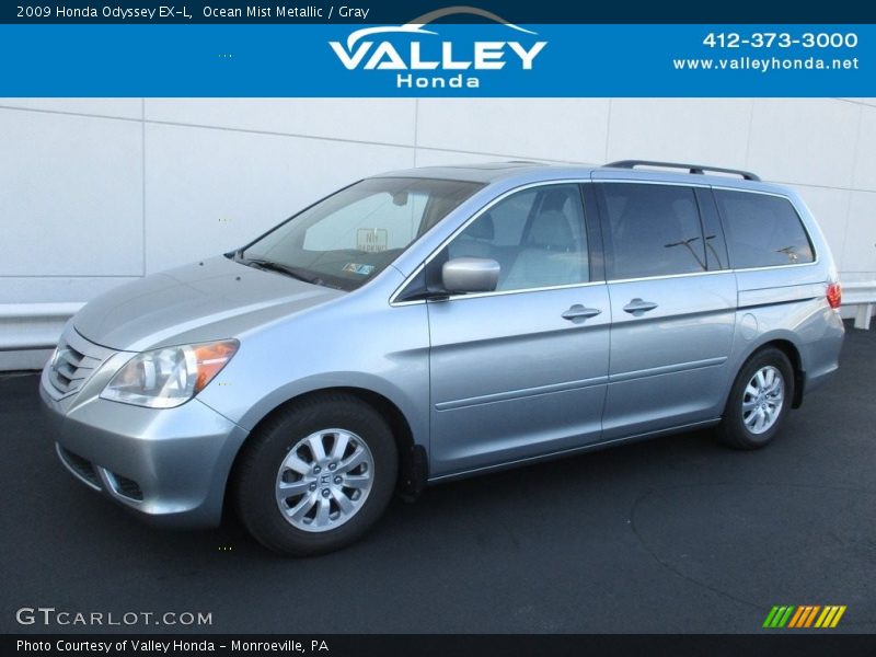 Ocean Mist Metallic / Gray 2009 Honda Odyssey EX-L