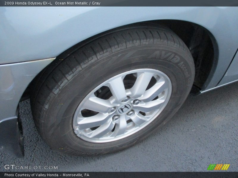 Ocean Mist Metallic / Gray 2009 Honda Odyssey EX-L
