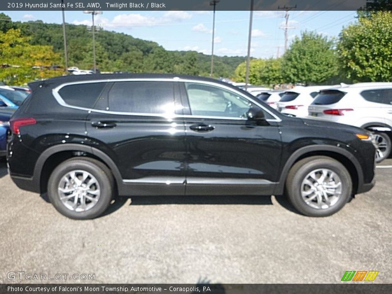 Twilight Black / Black 2019 Hyundai Santa Fe SEL AWD