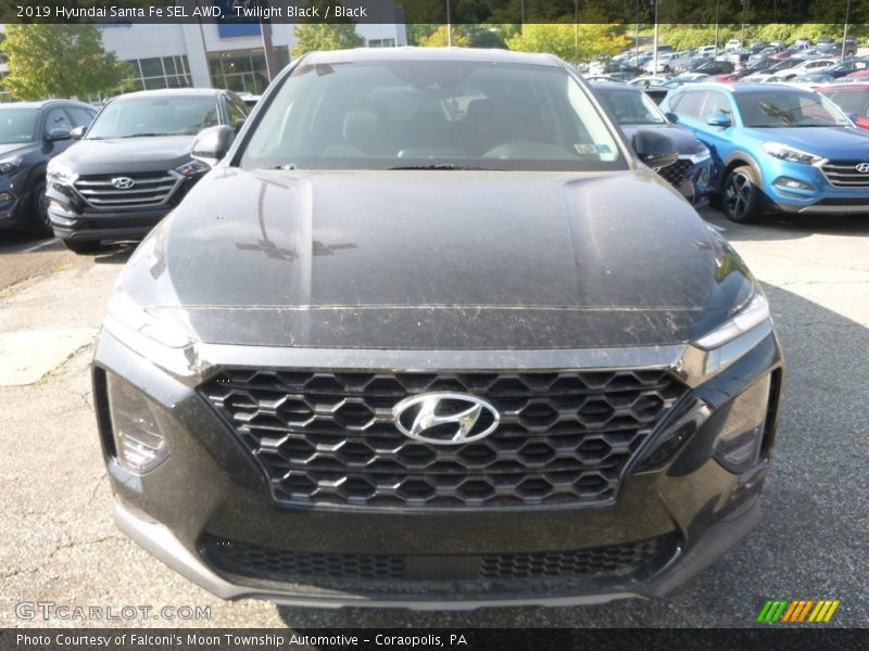 Twilight Black / Black 2019 Hyundai Santa Fe SEL AWD
