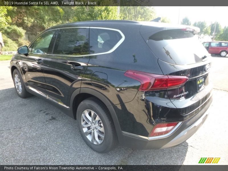 Twilight Black / Black 2019 Hyundai Santa Fe SEL AWD