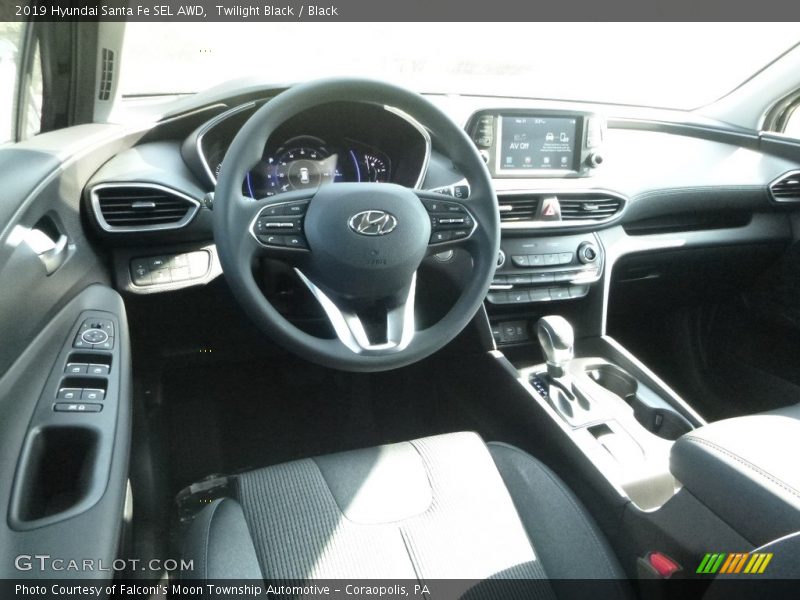 Twilight Black / Black 2019 Hyundai Santa Fe SEL AWD