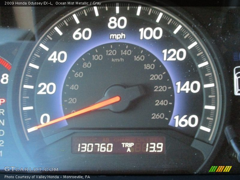 Ocean Mist Metallic / Gray 2009 Honda Odyssey EX-L