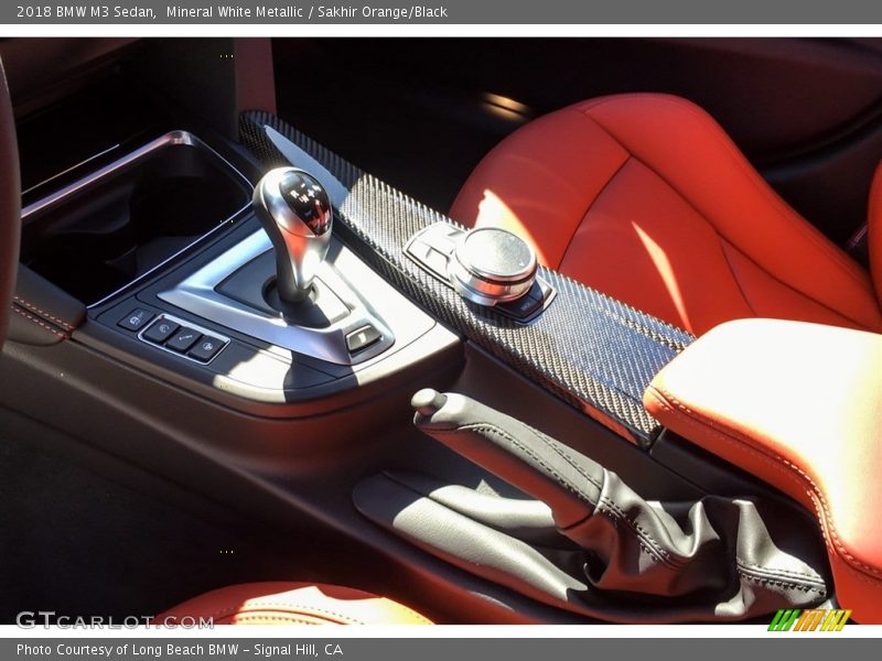 Mineral White Metallic / Sakhir Orange/Black 2018 BMW M3 Sedan