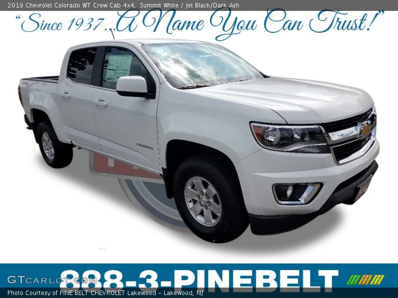 Summit White / Jet Black/Dark Ash 2019 Chevrolet Colorado WT Crew Cab 4x4