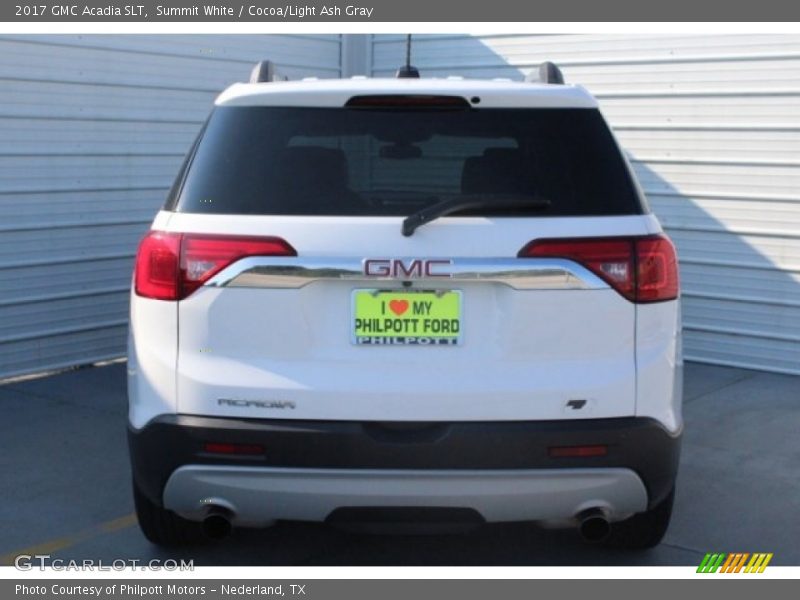 Summit White / Cocoa/Light Ash Gray 2017 GMC Acadia SLT