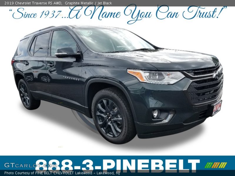 Graphite Metallic / Jet Black 2019 Chevrolet Traverse RS AWD