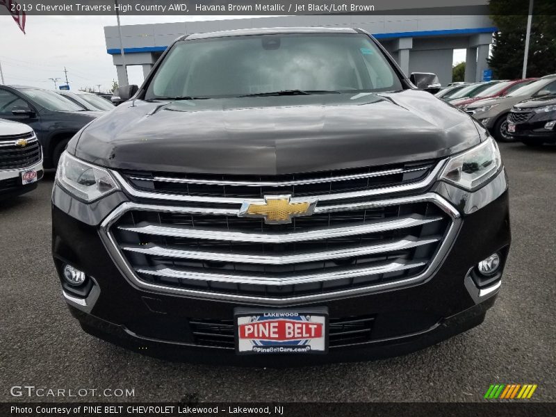 Havana Brown Metallic / Jet Black/Loft Brown 2019 Chevrolet Traverse High Country AWD