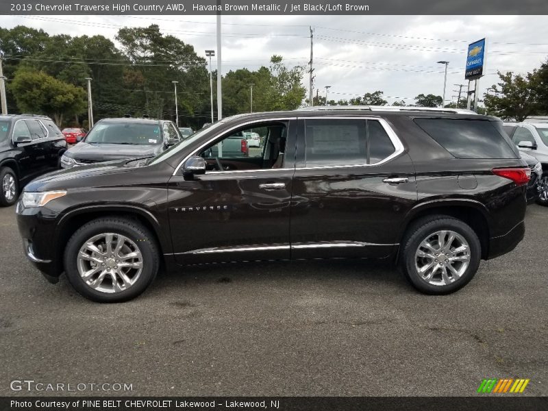 Havana Brown Metallic / Jet Black/Loft Brown 2019 Chevrolet Traverse High Country AWD