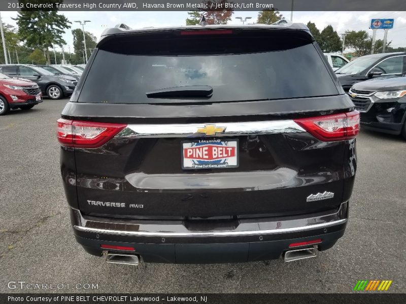 Havana Brown Metallic / Jet Black/Loft Brown 2019 Chevrolet Traverse High Country AWD