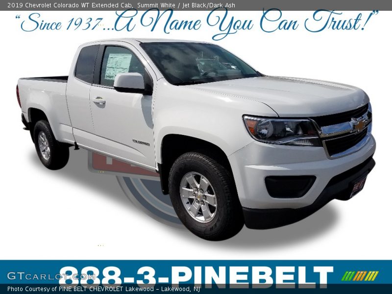 Summit White / Jet Black/Dark Ash 2019 Chevrolet Colorado WT Extended Cab