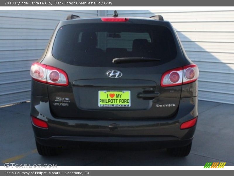 Black Forest Green Metallic / Gray 2010 Hyundai Santa Fe GLS