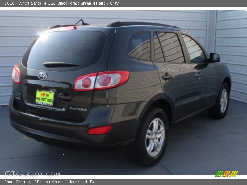 Black Forest Green Metallic / Gray 2010 Hyundai Santa Fe GLS