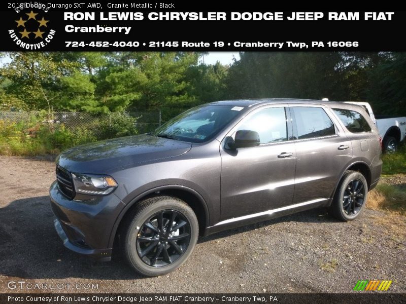 Granite Metallic / Black 2018 Dodge Durango SXT AWD