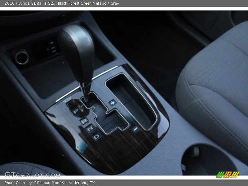 Black Forest Green Metallic / Gray 2010 Hyundai Santa Fe GLS