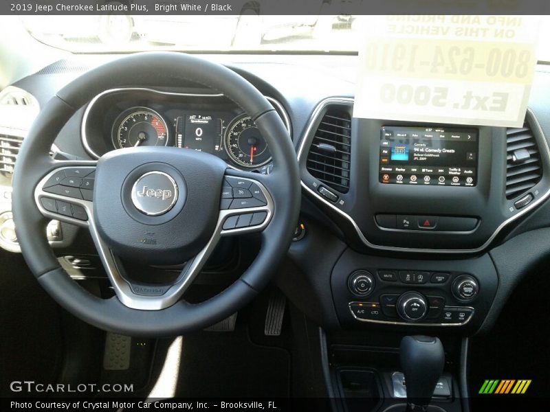 Bright White / Black 2019 Jeep Cherokee Latitude Plus