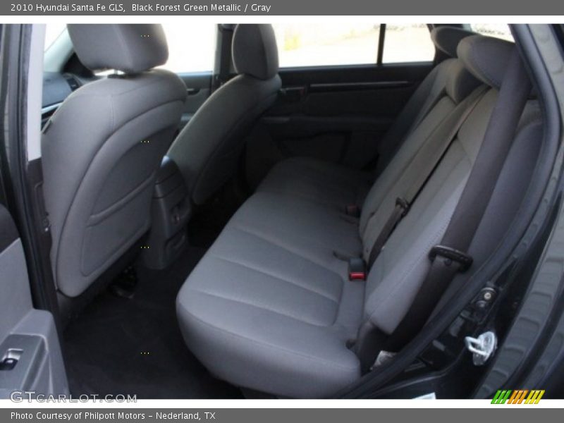 Black Forest Green Metallic / Gray 2010 Hyundai Santa Fe GLS