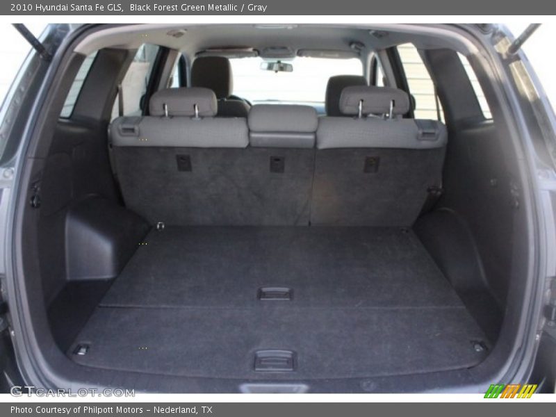 Black Forest Green Metallic / Gray 2010 Hyundai Santa Fe GLS