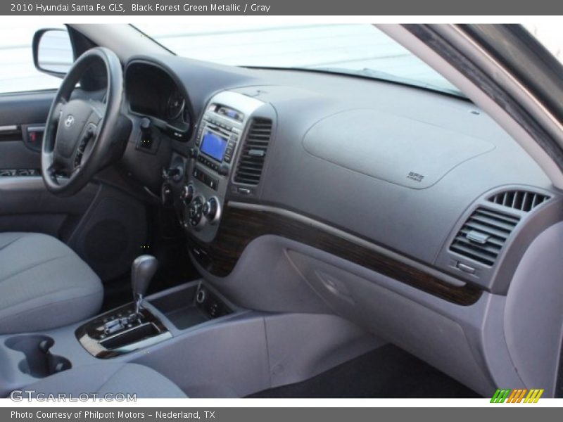 Black Forest Green Metallic / Gray 2010 Hyundai Santa Fe GLS