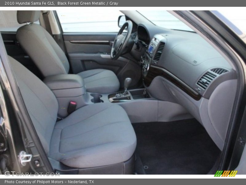 Black Forest Green Metallic / Gray 2010 Hyundai Santa Fe GLS